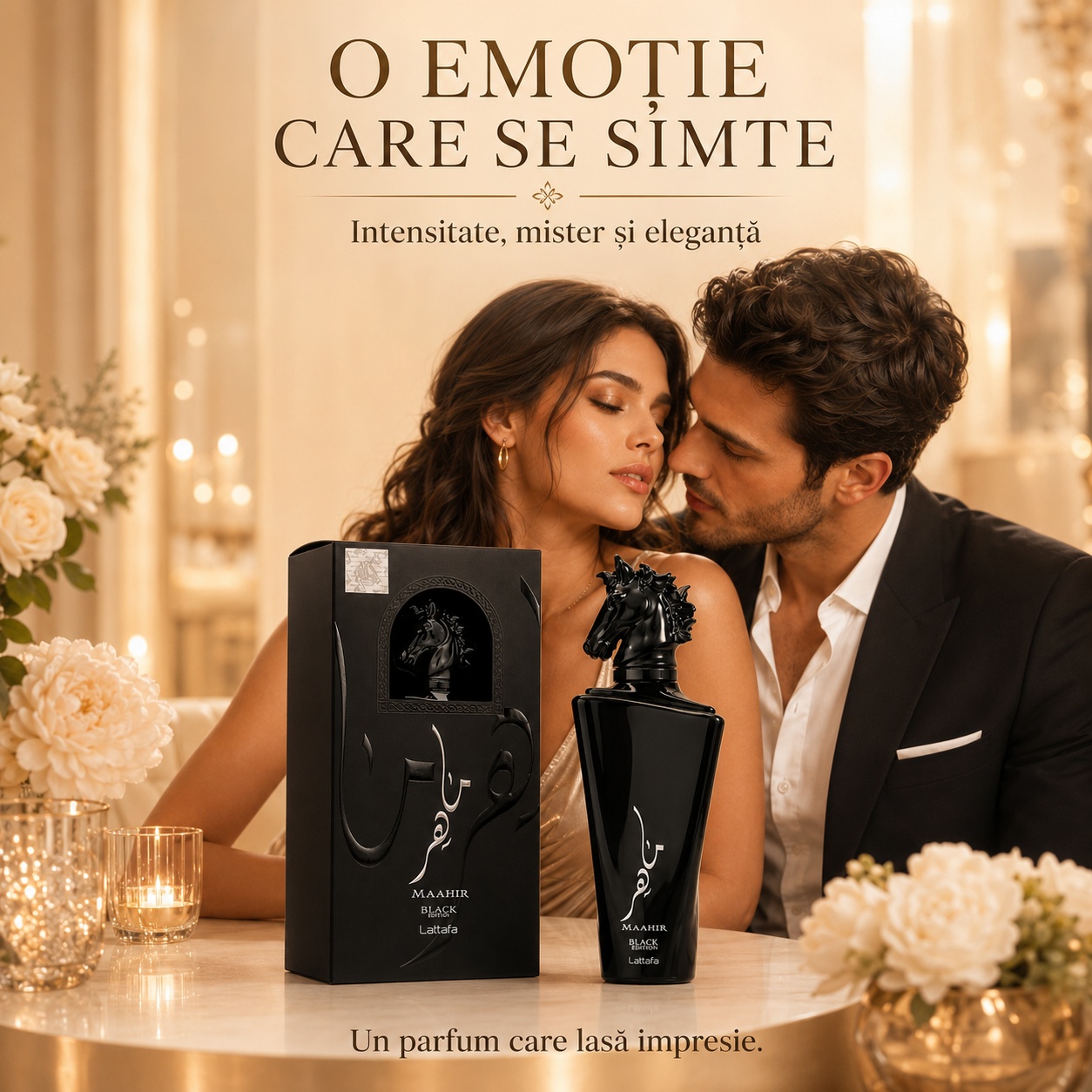 Maahir Black Edition Lattafa parfum bărbătesc intens misterios și elegant pentru &icirc;nt&acirc;lniri și ocazii speciale