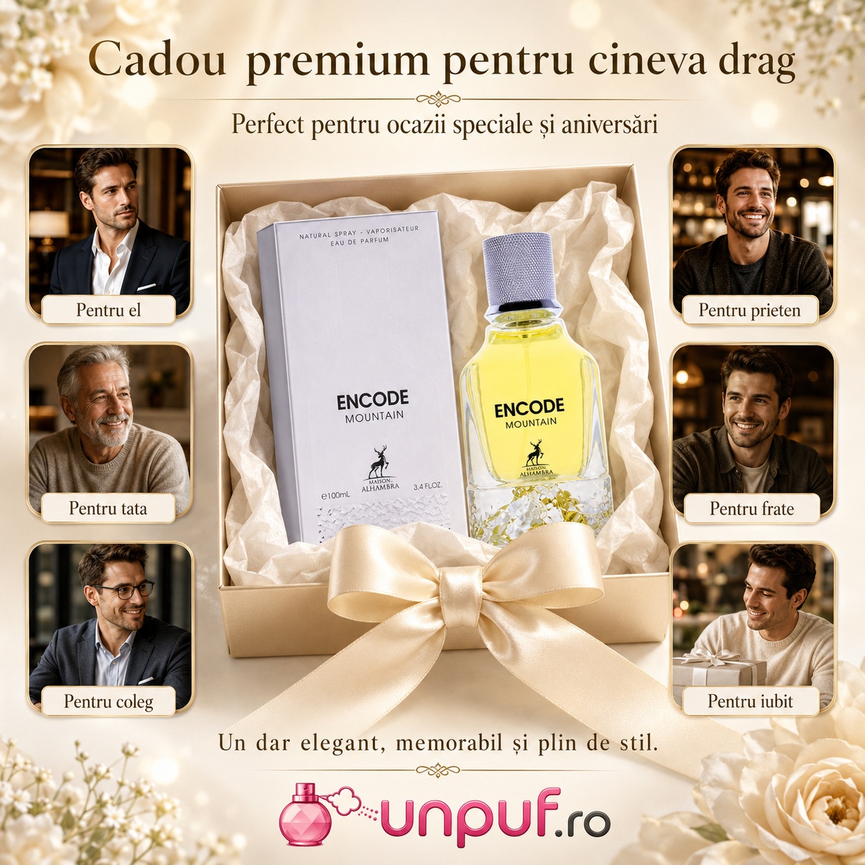 Cadou premium Maison Alhambra Encode Mountain pentru el, tată, frate, coleg, prieten sau iubit