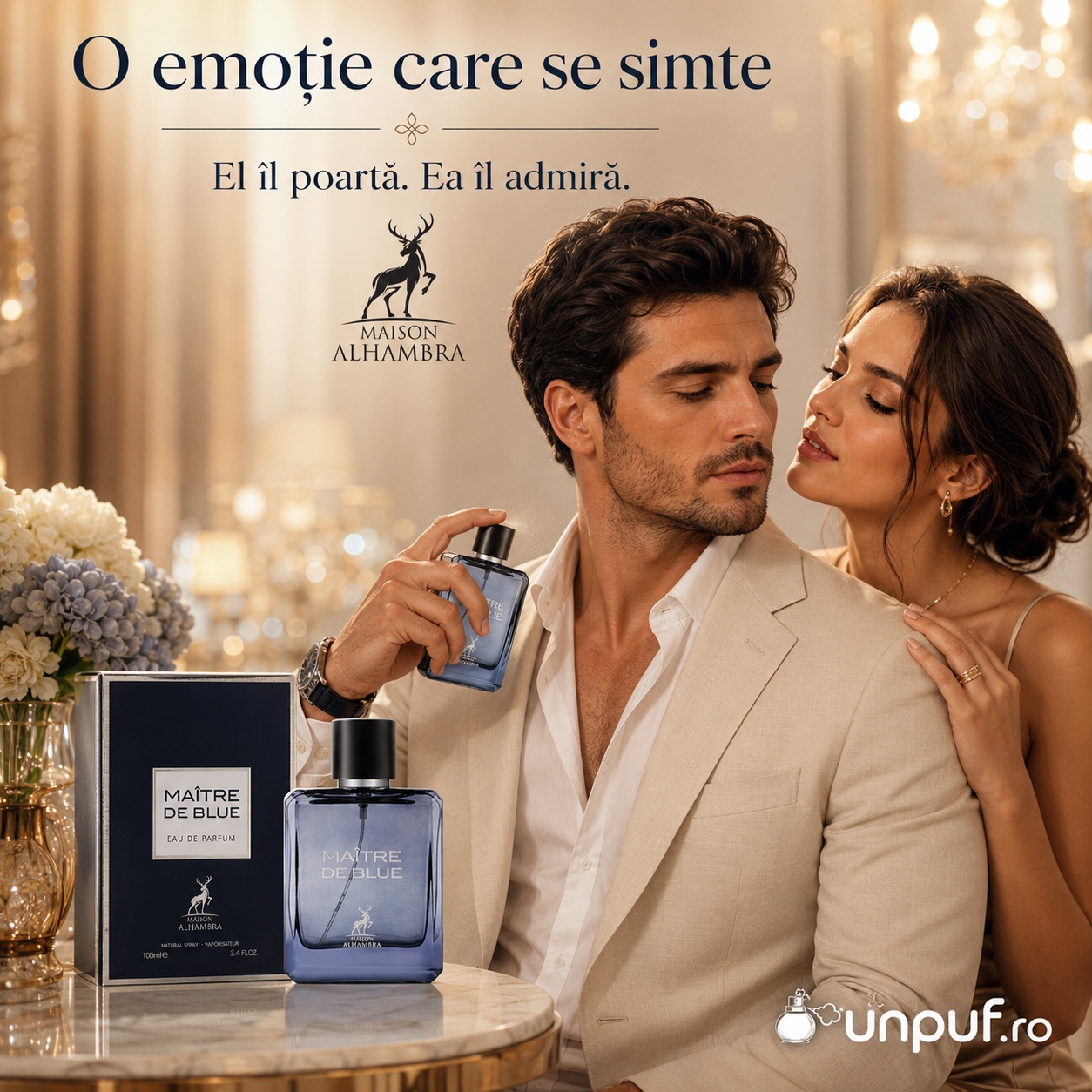 Maitre De Blue Maison Alhambra parfum bărbătesc elegant, fresh și sofisticat pentru &icirc;nt&acirc;lniri și momente speciale
