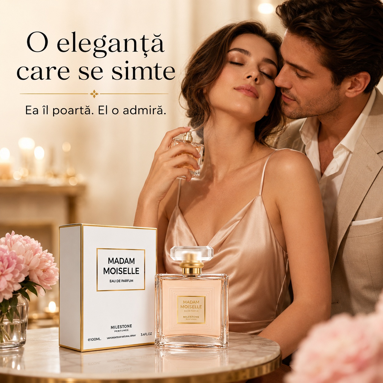 Milestone Madam Moiselle parfum feminin elegant și romantic pentru &icirc;nt&acirc;lniri și momente speciale
