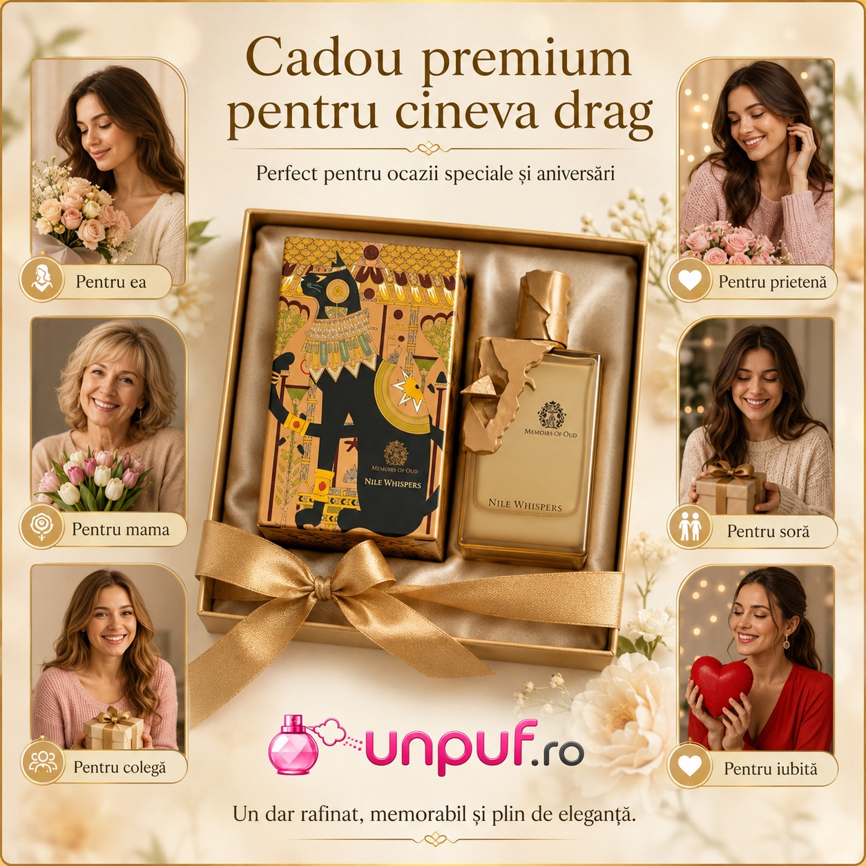 Nile Whispers cadou premium pentru femei, prietenă, mamă, soră, colegă sau iubită