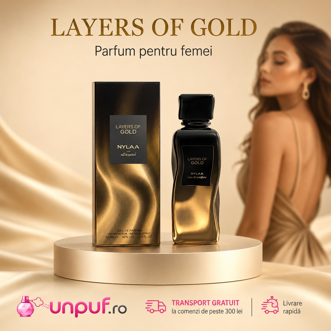 Nylaa Layers of Gold parfum arabesc disponibil pe unpuf.ro cu transport gratuit peste 300 lei