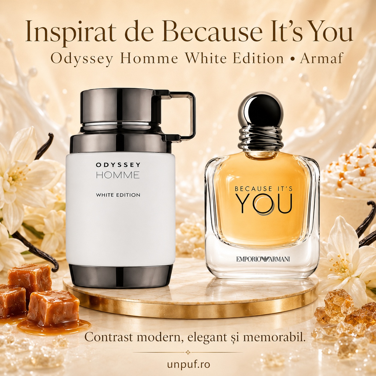 Odyssey Homme White Edition Armaf inspirat din Because It's You