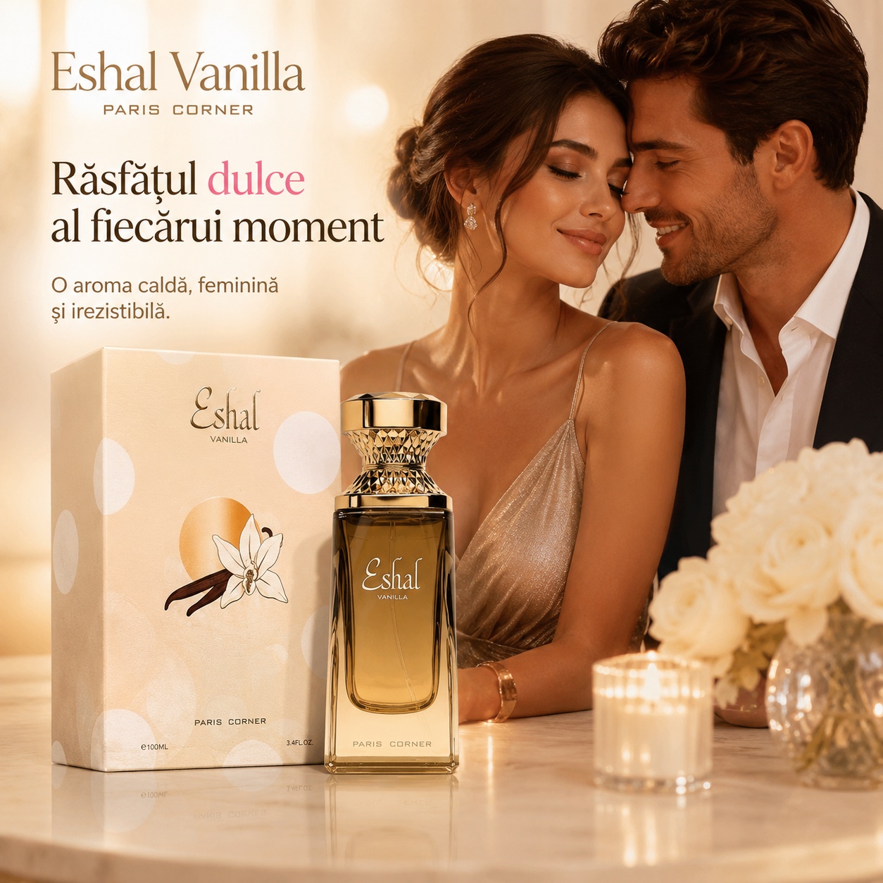 Paris Corner Eshal Vanilla parfum feminin pentru întâlniri, momente speciale și seri elegante
