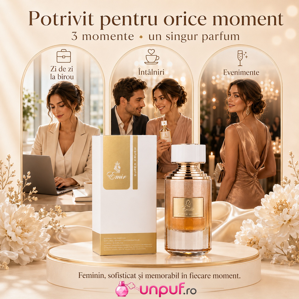 Super Crush Emir Paris Corner potrivit pentru zi de zi la birou &icirc;nt&acirc;lniri și evenimente speciale