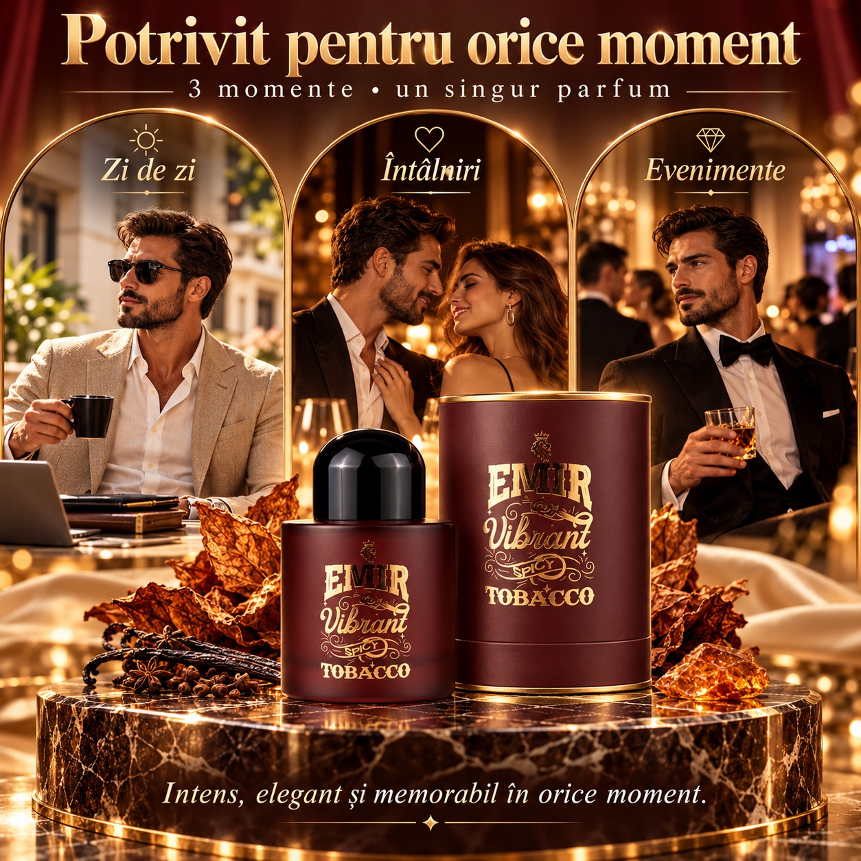 Vibrant Spicy Tobacco Paris Corner potrivit pentru zi de zi întâlniri și evenimente elegante