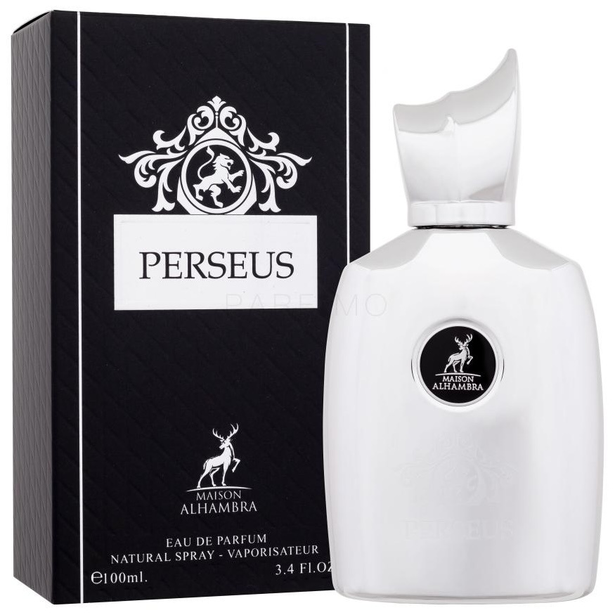 Perseus Maison Alhambra 100 ml sticlă și cutie produs pe fundal alb