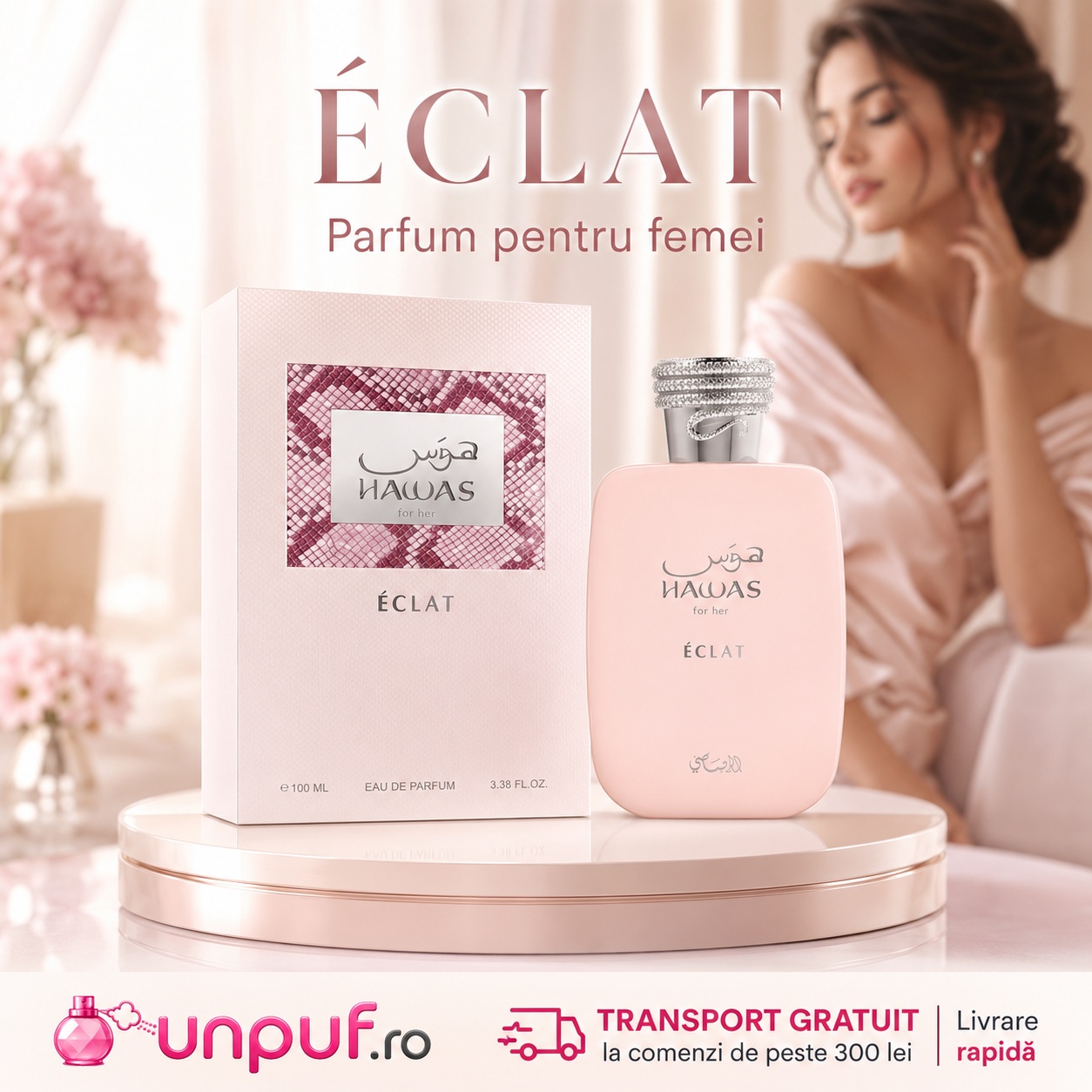 Parfum Rasasi Hawas Eclat 100 ml cu transport gratuit la comenzi eligibile UnPuf.ro