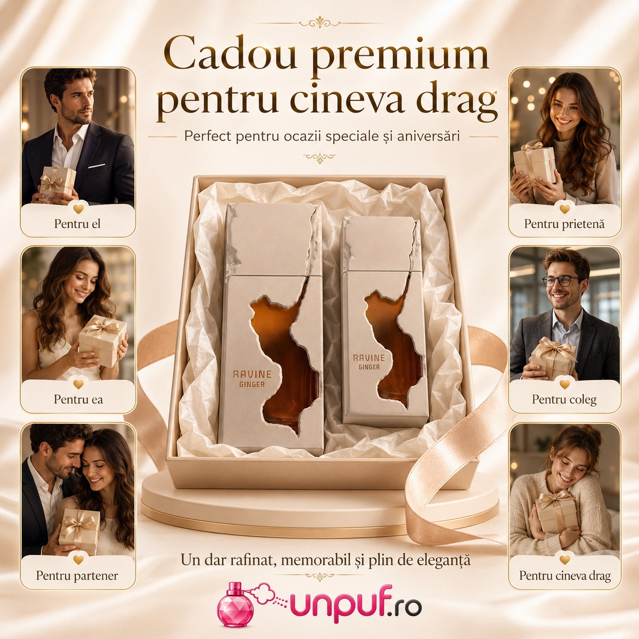Ravine Ginger French Avenue cadou premium pentru el, ea, prietenă, coleg, partener sau cineva drag