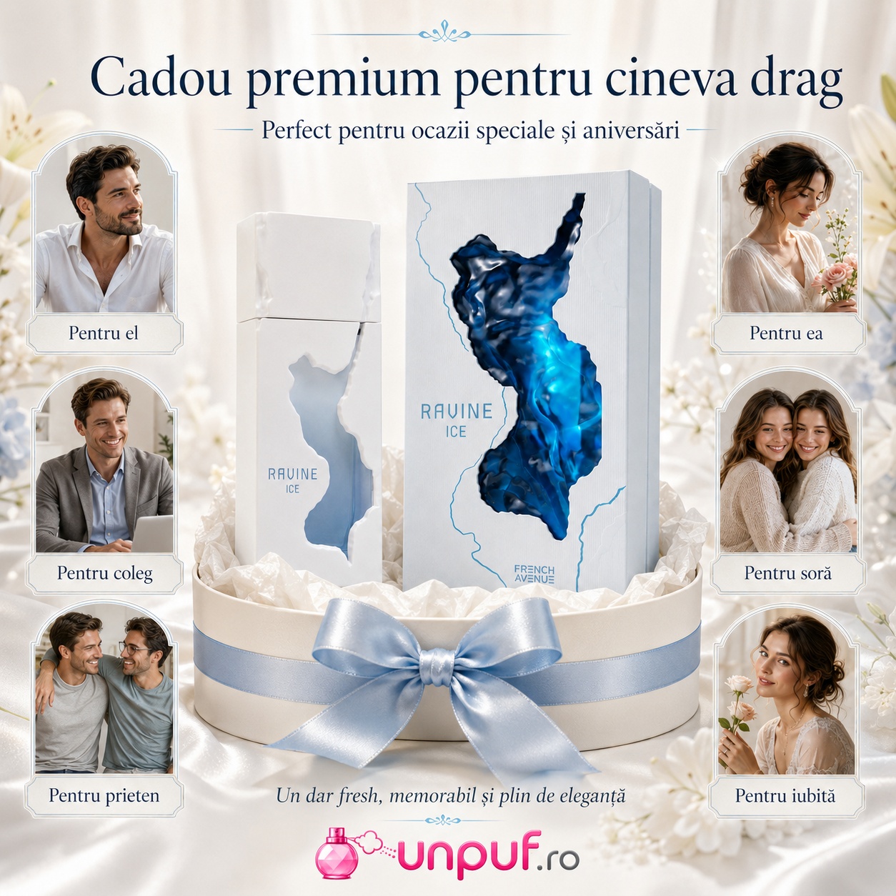 Ravine Ice French Avenue cadou premium pentru el, ea, coleg, soră, prieten sau persoana iubită