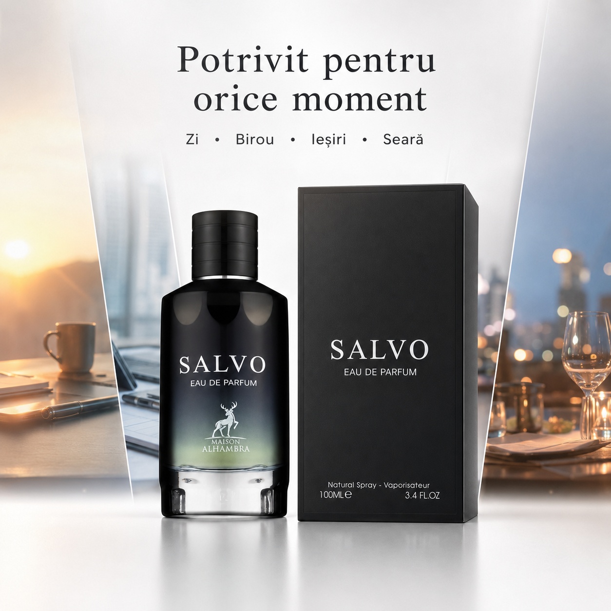 Parfum Salvo Maison Alhambra potrivit pentru zi, birou, ieșiri și seară
