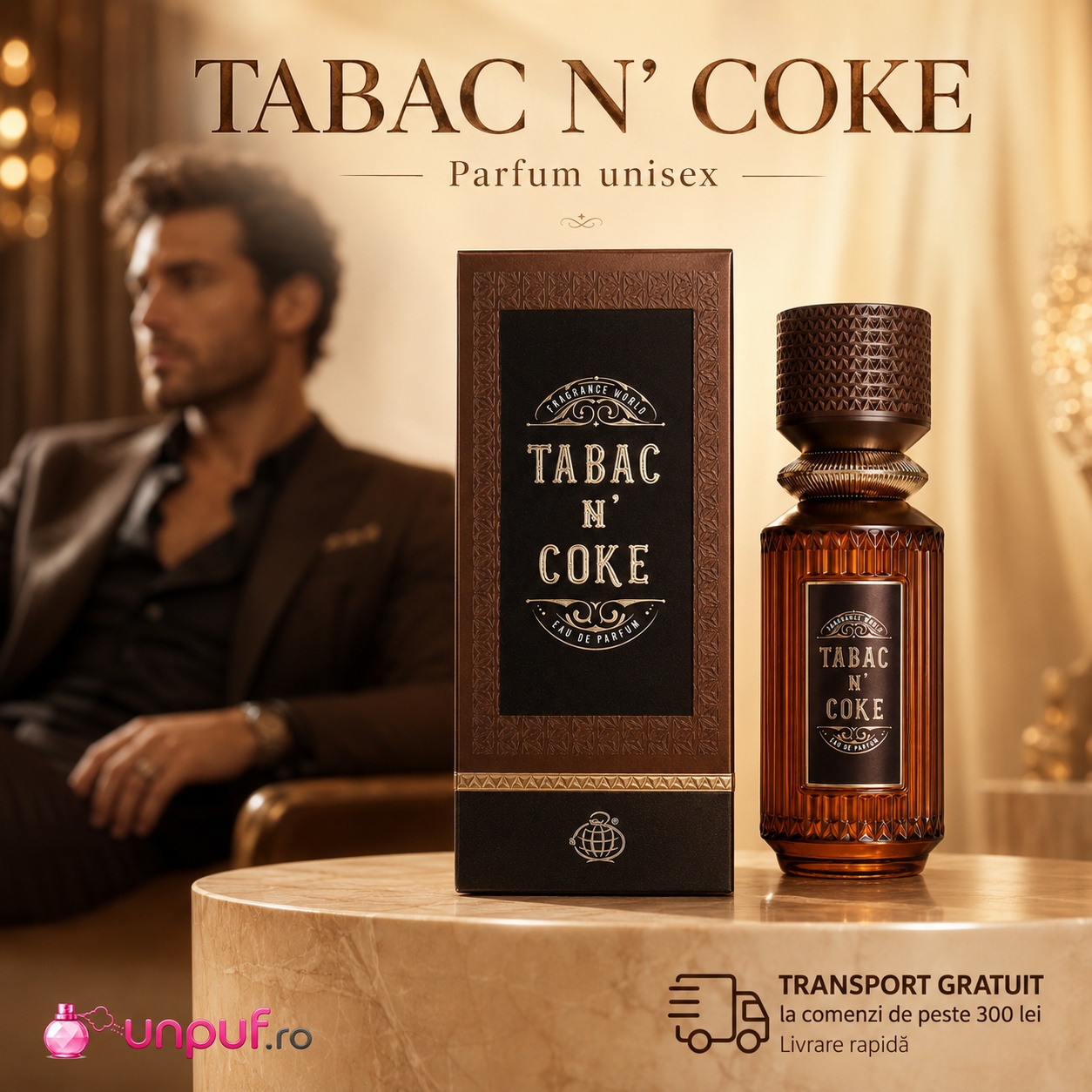 Tabac N Coke Fragrance World parfum arabesc bărbătesc intens, cald și elegant