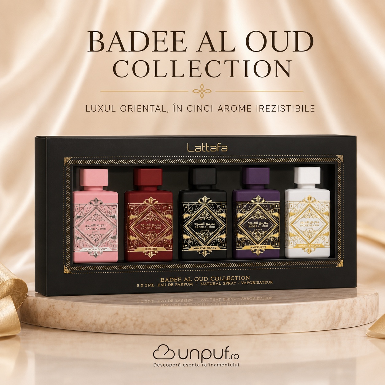Parfum Ulei Lattafa Badee Al Oud Collection 5 x 5 ml unisex, set premium cu cinci arome