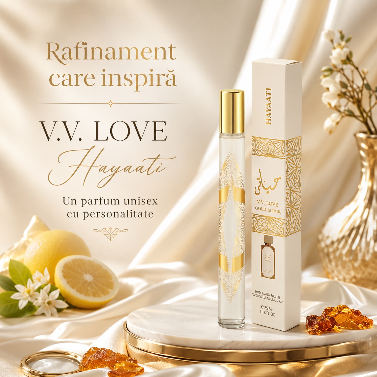 Hayaati Gold V.V. Love parfum unisex rafinament care inspiră