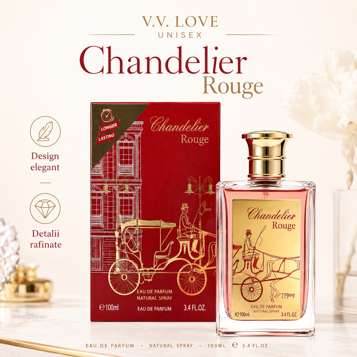V.V. Love Chandelier Rouge design elegant detalii rafinate