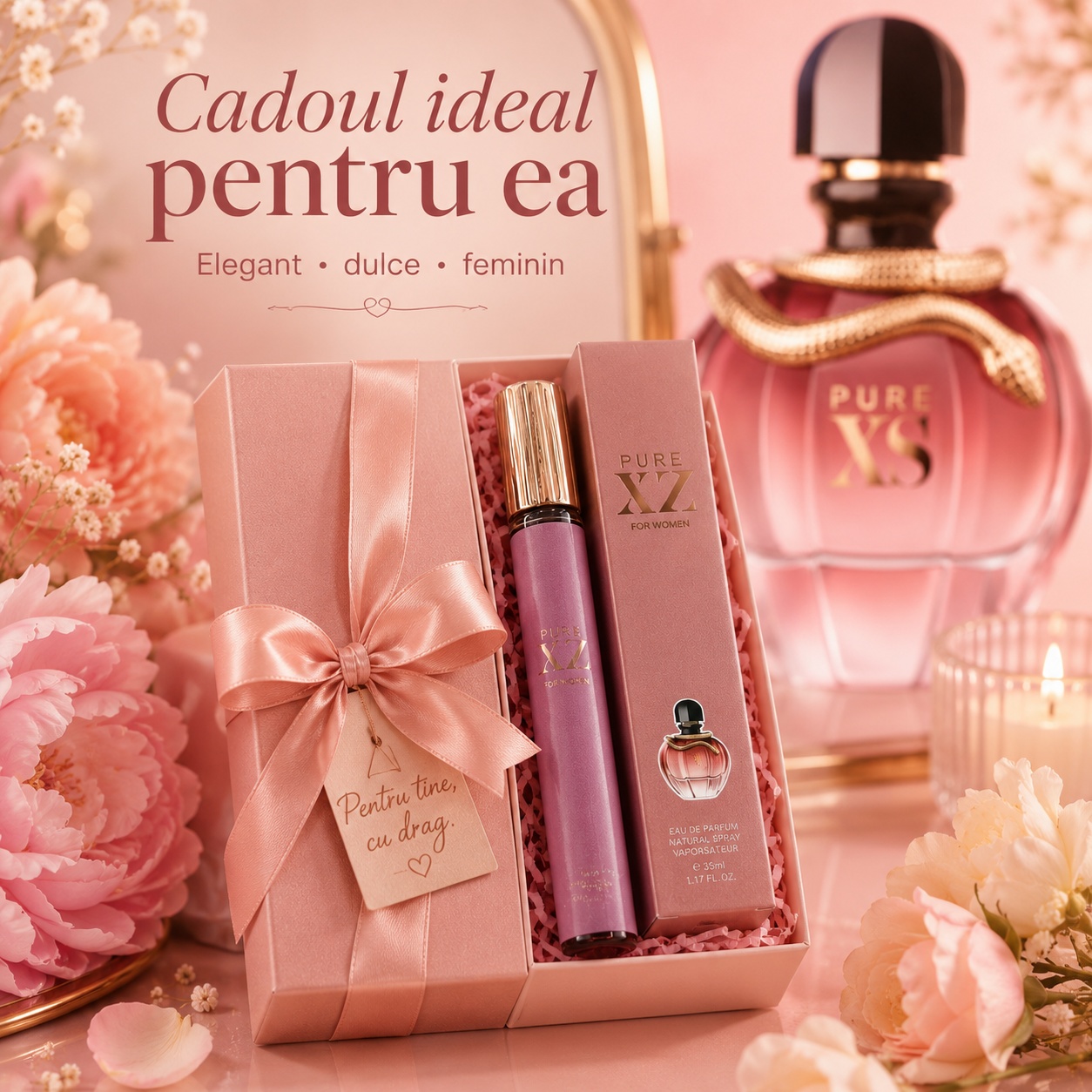 Pure XZ For Women 35 ml cadoul ideal pentru ea, parfum elegant dulce și feminin