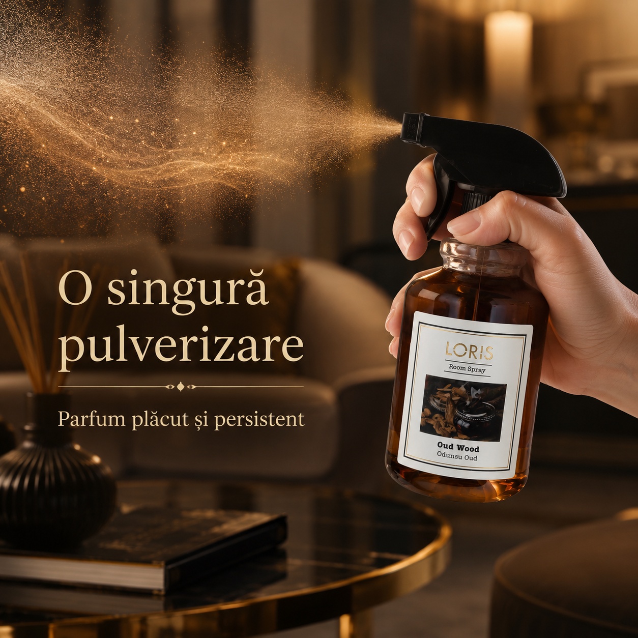 Loris Pafum Oud Wood o singură pulverizare parfum plăcut și persistent