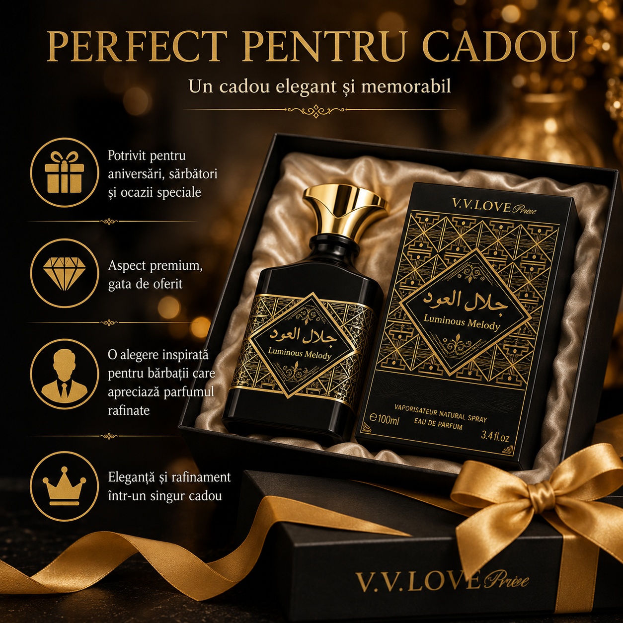 VV Love Luminous Melody parfum cadou elegant pentru bărbați