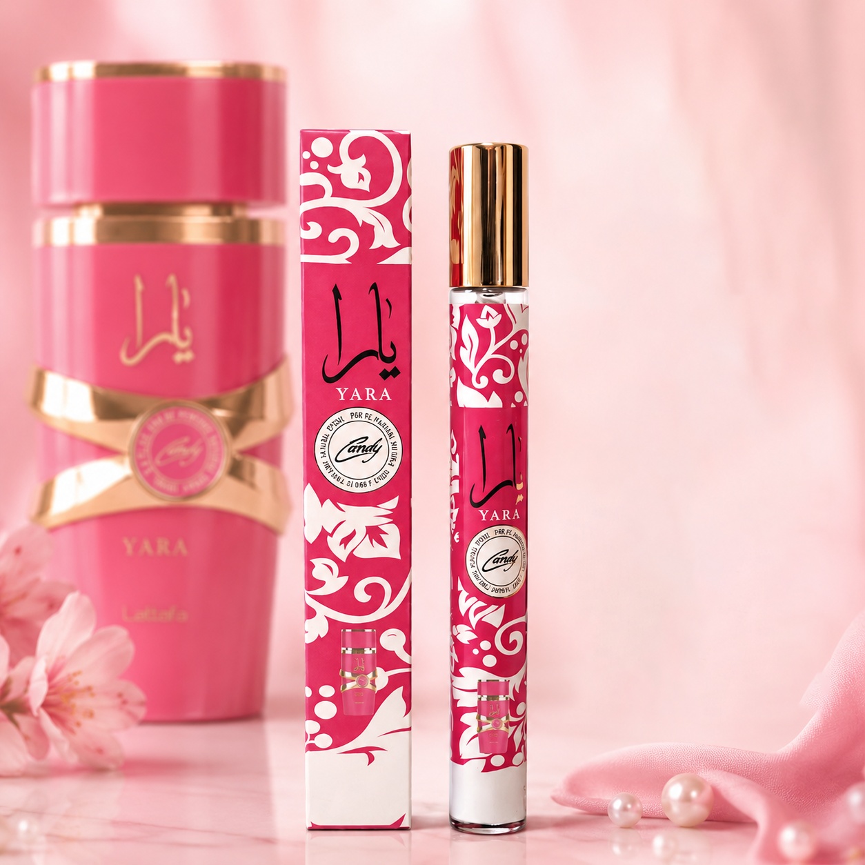 Parfum Yara Candy Lattafa 35 ml Apă de Parfum Damă cu ambalaj roz feminin