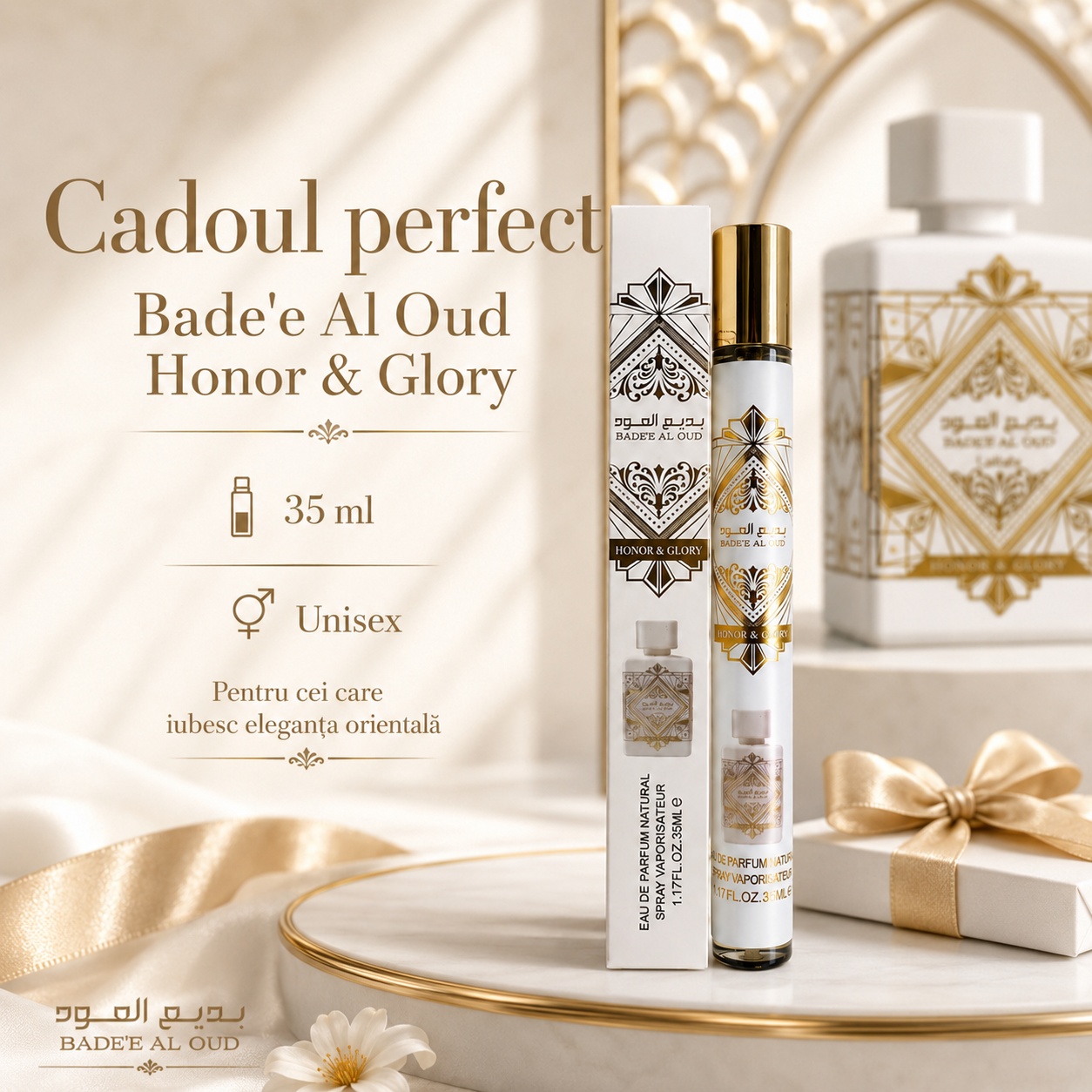 Badee Al Oud Honor and Glory 35 ml cadoul perfect pentru cei care iubesc eleganța orientală