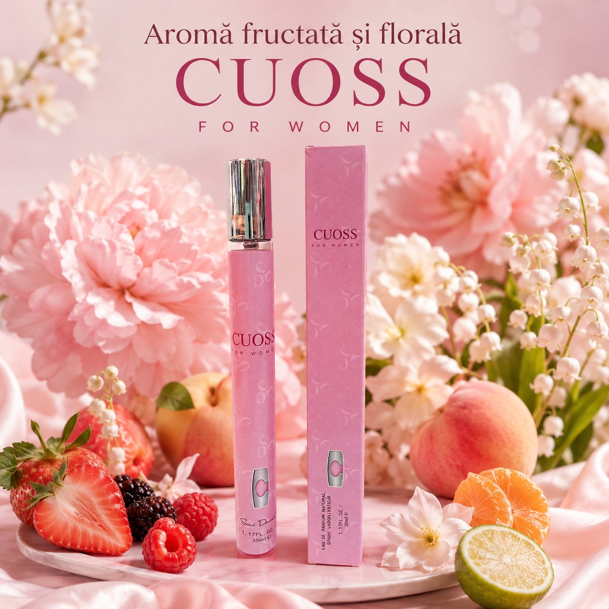 Cuoss For Women aromă fructată și florală cu fructe, flori și note fresh