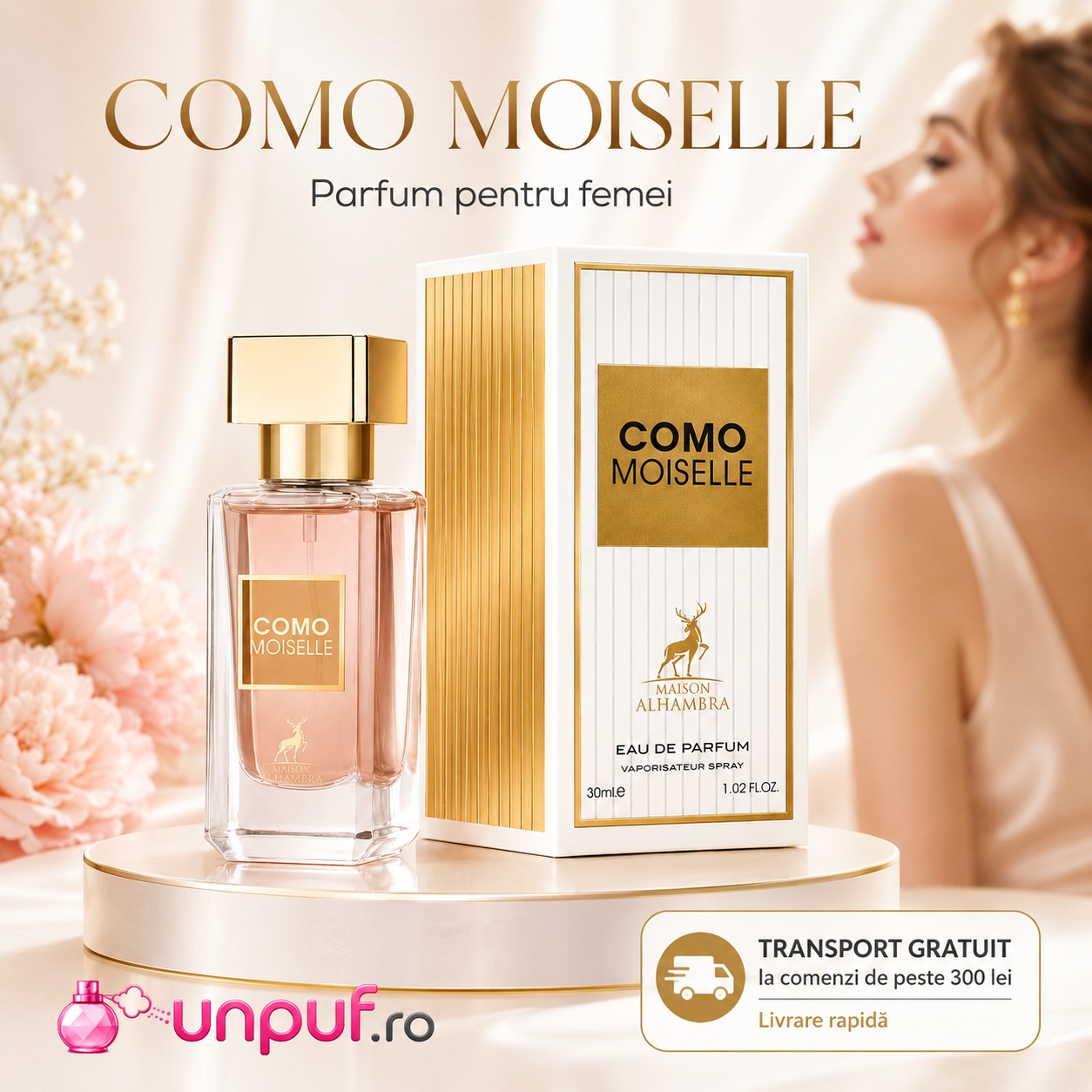 Alhambra Como Moiselle parfum pentru femei, luminos, elegant și persistent