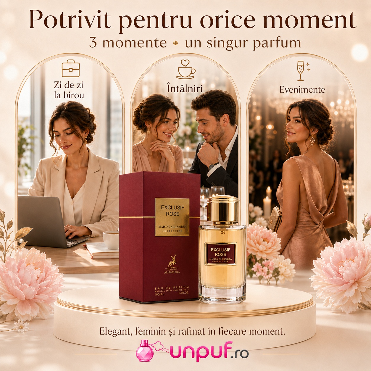 Alhambra Exclusif Rose potrivit pentru birou &icirc;nt&acirc;lniri și evenimente elegante