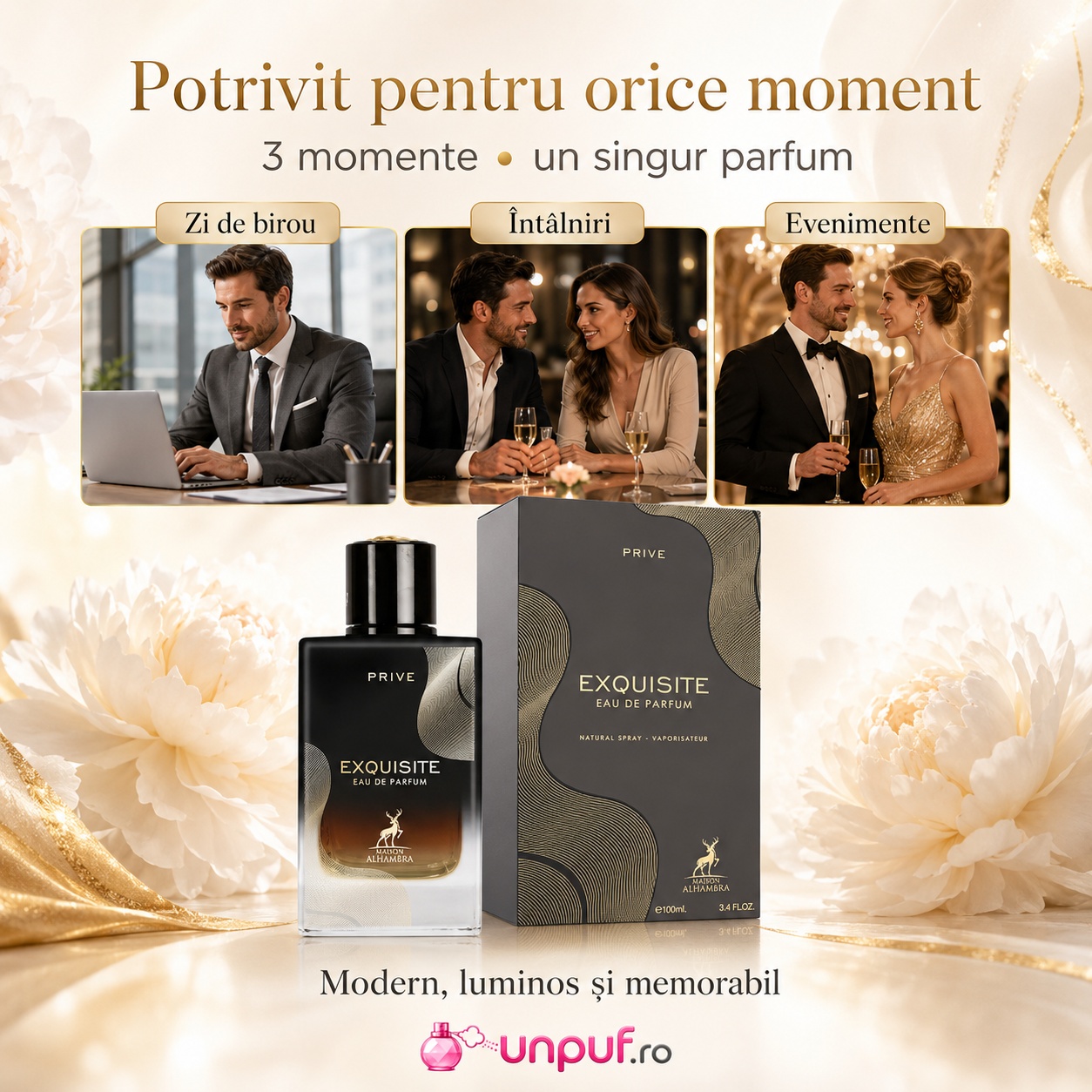 Alhambra Exquisite Prive potrivit pentru zi de birou &icirc;nt&acirc;lniri și evenimente elegante