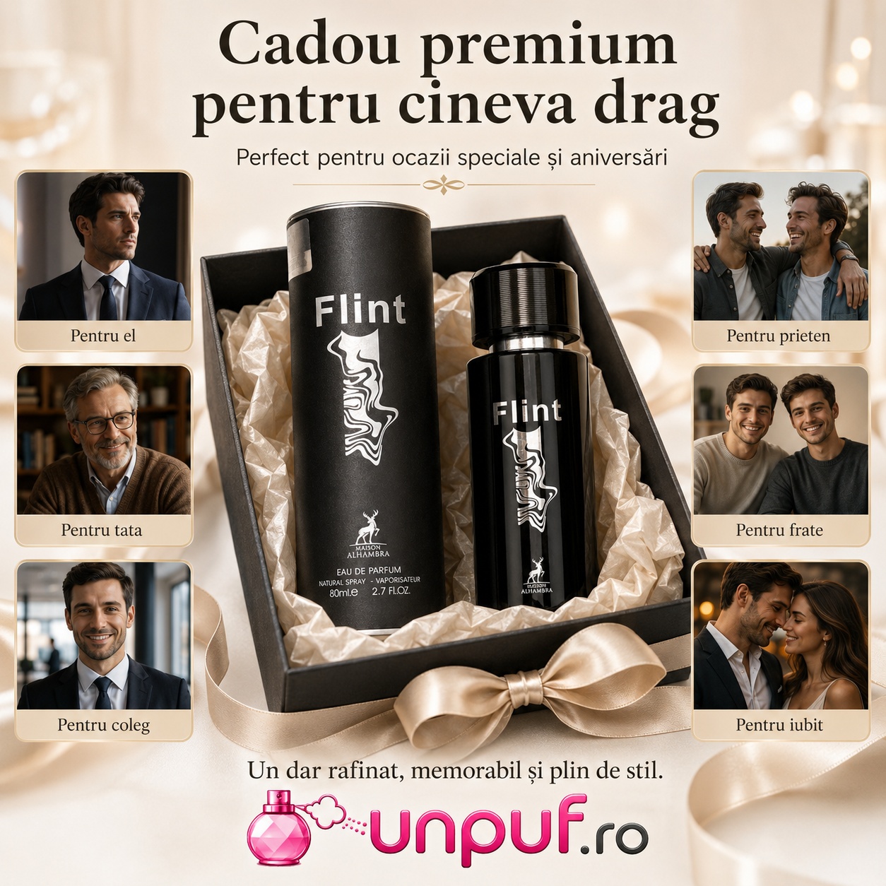 Alhambra Flint cadou premium pentru iubit soț tată frate prieten sau coleg