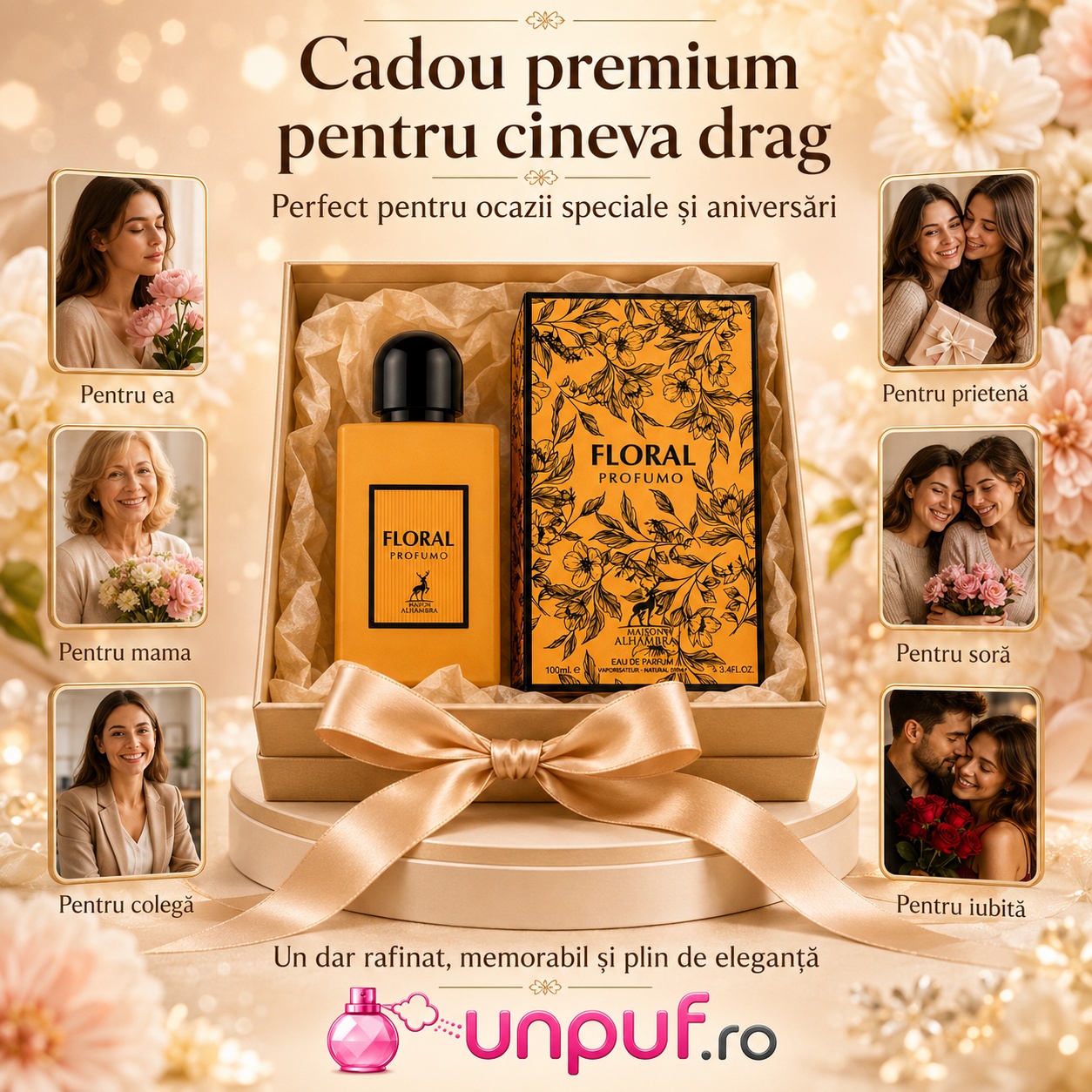 Alhambra Floral Profumo cadou premium pentru iubită soție mamă soră prietenă sau colegă