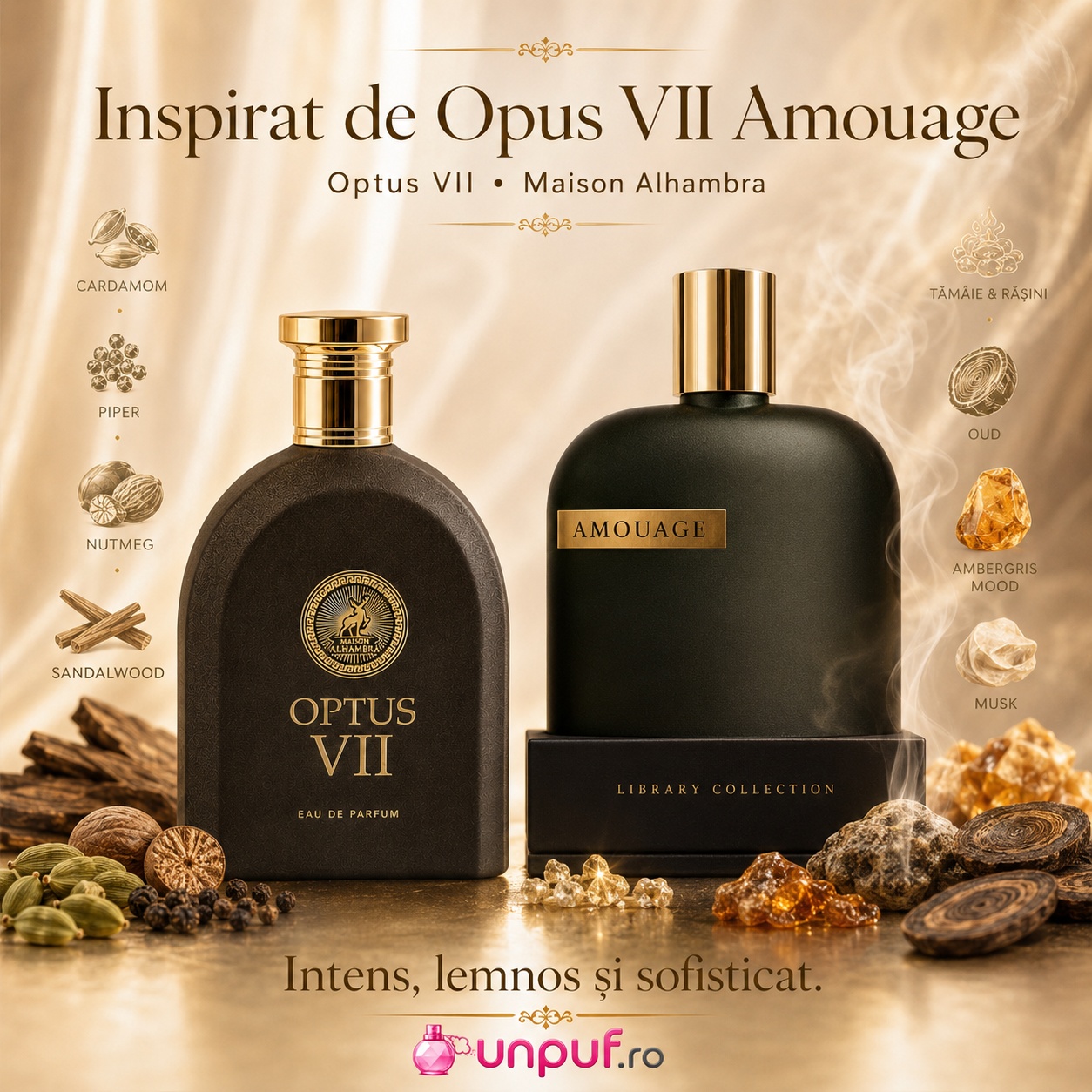 Alhambra Optus VII Roman Maison Alhambra inspirat din Opus VII Amouage parfum bărbătesc lemnos sofisticat