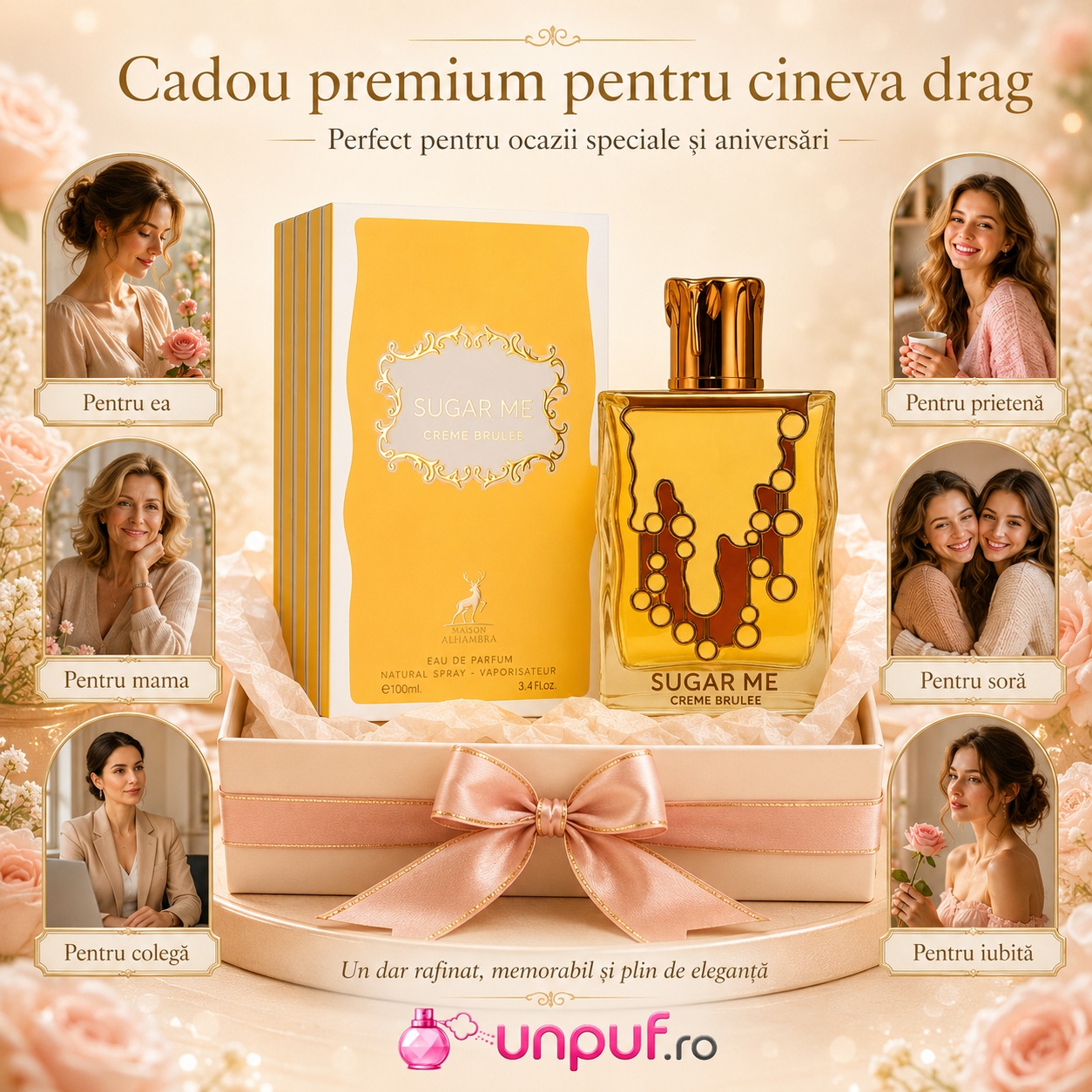 Alhambra Sugar Me Creme Brulee cadou premium pentru iubită soție mamă soră prietenă colegă și persoane dragi