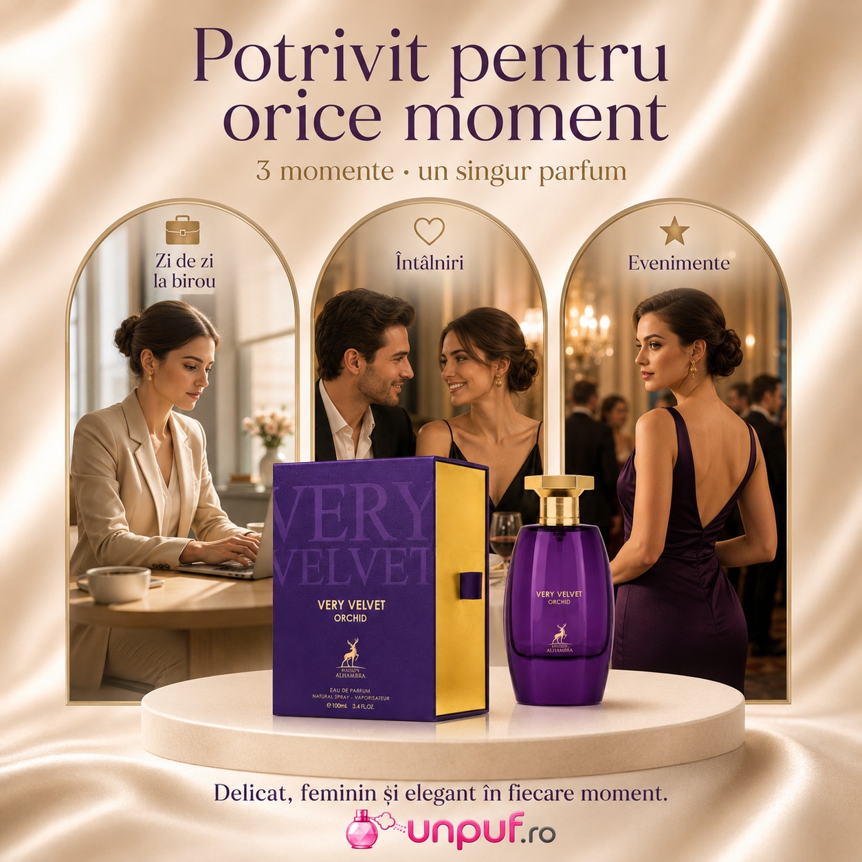Alhambra Very Velvet Orchid potrivit pentru zi de zi birou întâlniri și evenimente elegante