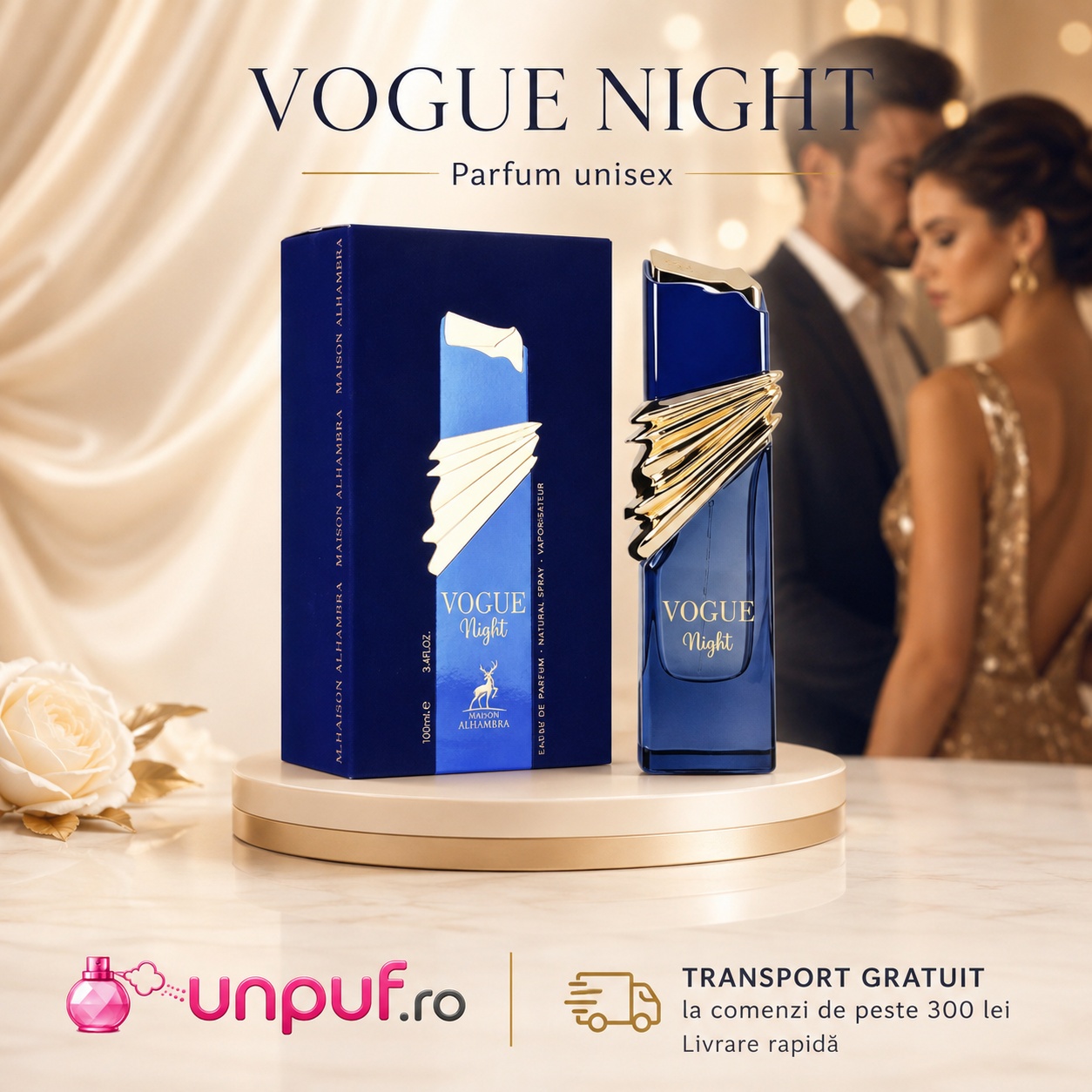 Alhambra Vogue Night parfum unisex de seară, intens, elegant, modern și persistent