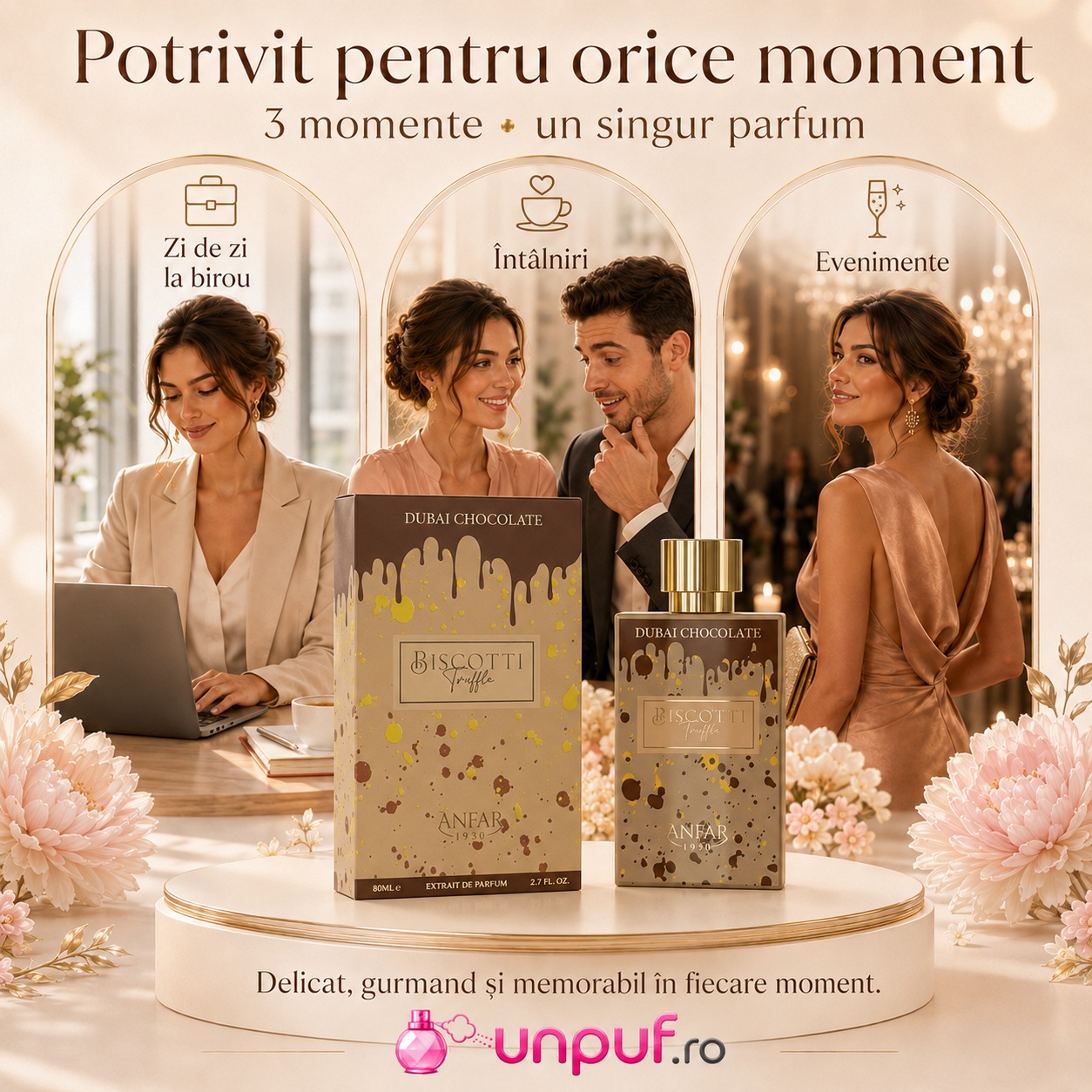 Parfum Anfar Biscotti Truffle potrivit pentru zi de zi, birou, întâlniri și evenimente