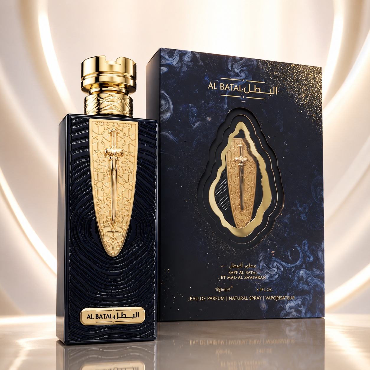 Prezentare Al Batal Ard Al Zaafaran parfum arăbesc cu aromă orientală fougere și design premium