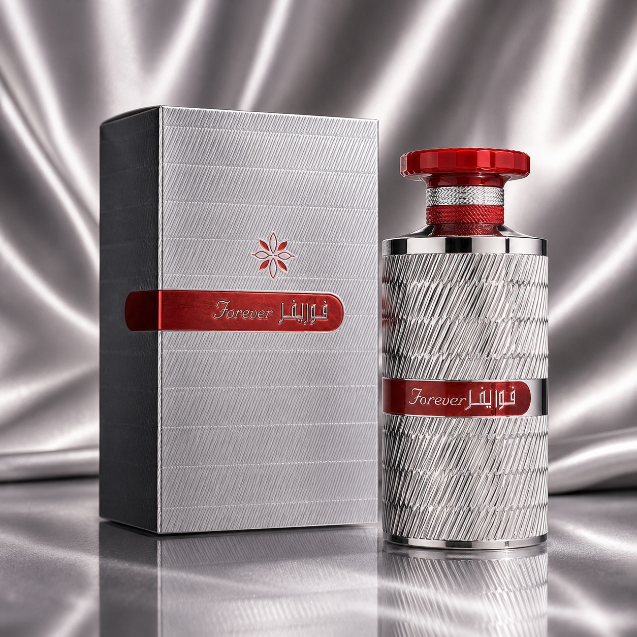 Parfum Arăbesc Ard Al Zaafaran Forever Silver Eau de Parfum 100 ml unisex, sticlă argintie și cutie elegantă