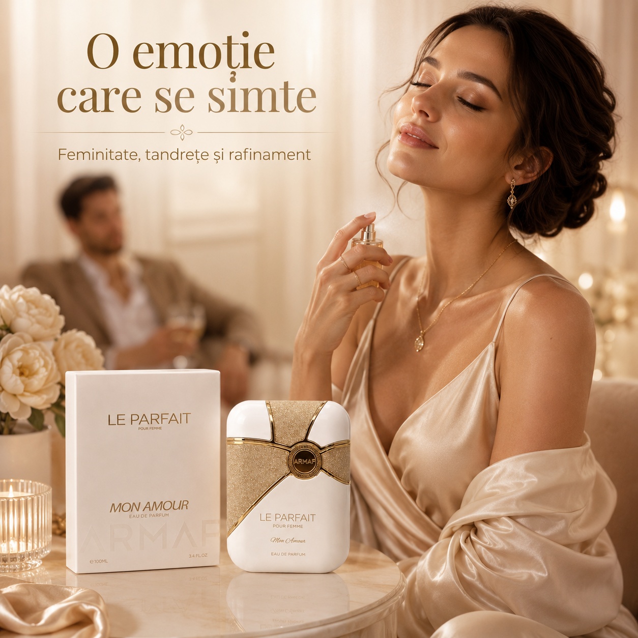Armaf Le Parfait Pour Femme Mon Amour parfum romantic, o emoție care se simte, feminitate tandrețe și rafinament