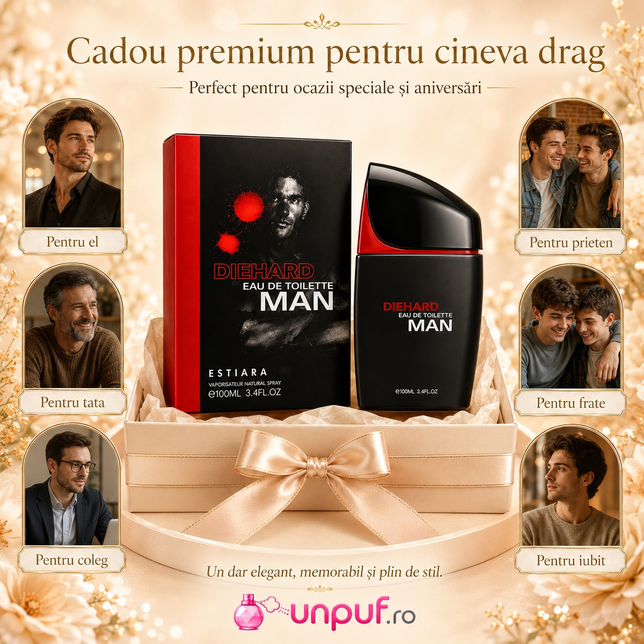 Estiara Die Hard cadou premium pentru bărbați, tată, frate, coleg, prieten sau iubit