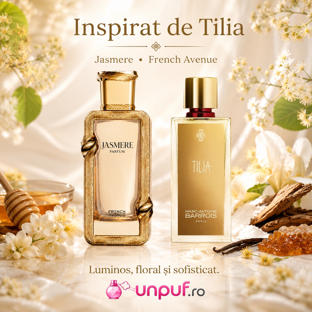 Parfum Jasmere French Avenue inspirat de Tilia, floral, luminos, rafinat și elegant