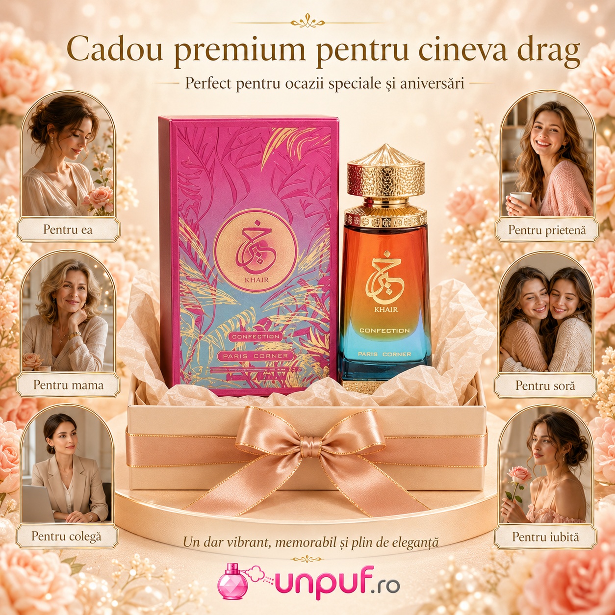 Khair Confection Paris Corner cadou premium pentru ea, mamă, prietenă, soră, colegă sau iubită