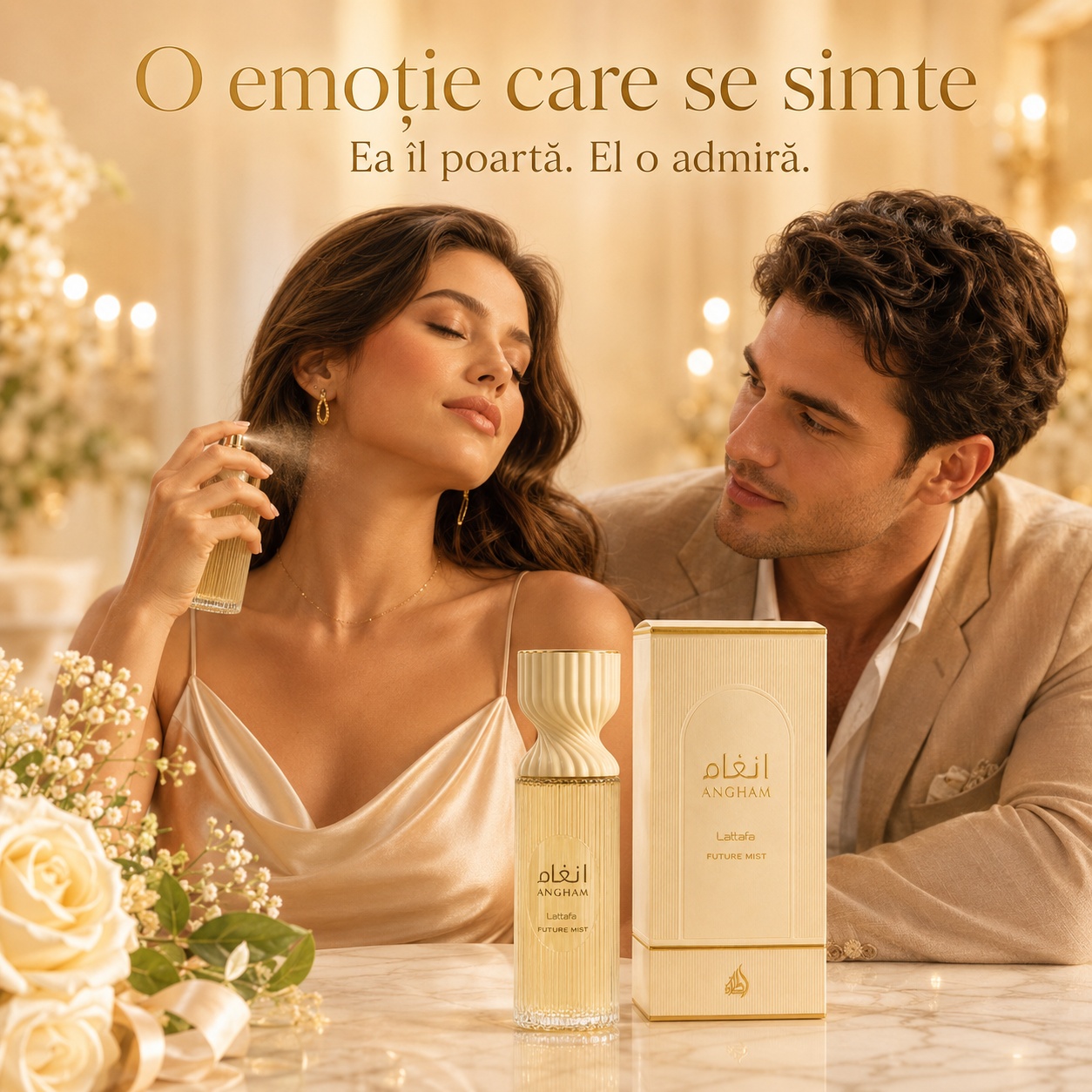 Lattafa Angham Mist o emoție care se simte, parfum feminin elegant și seducător