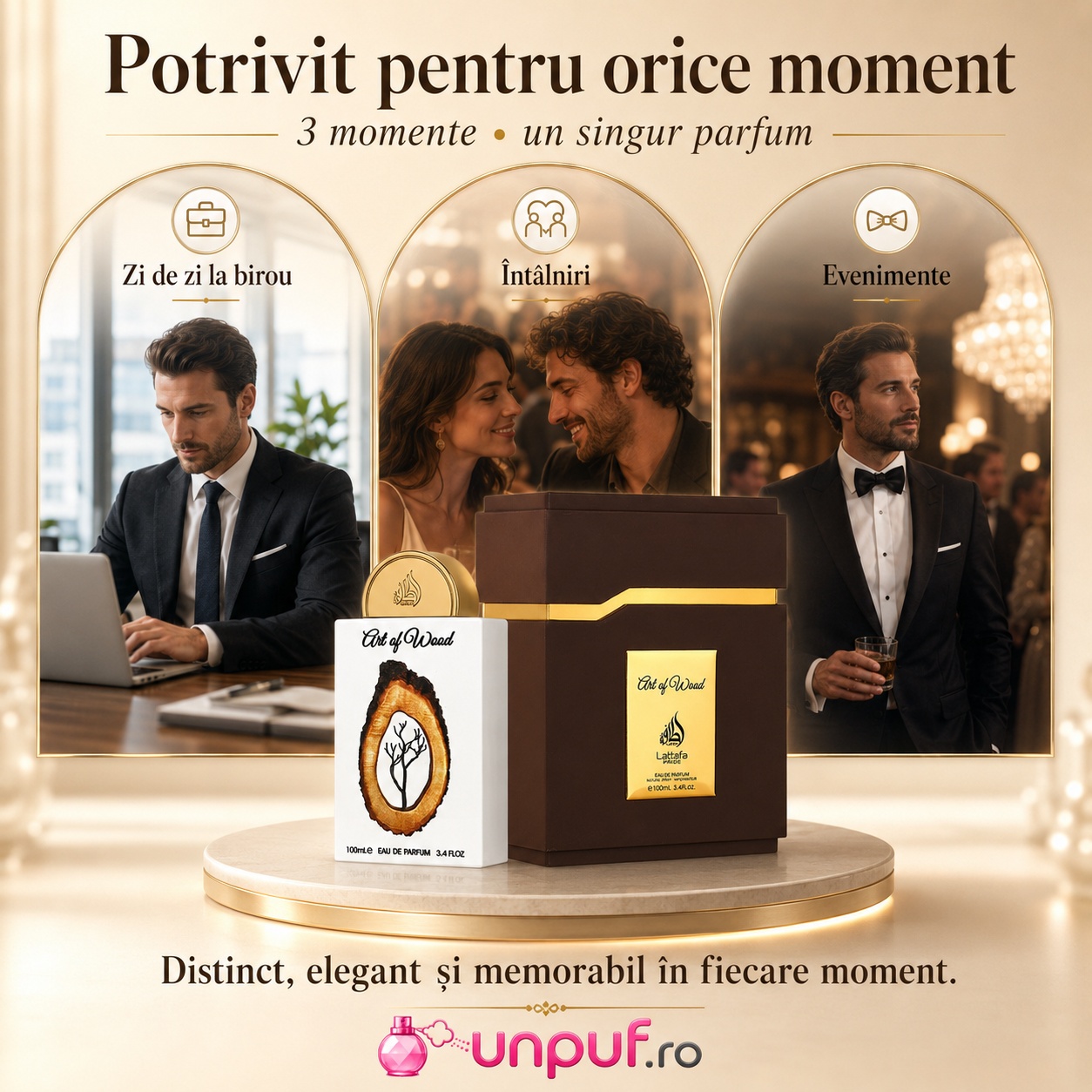Lattafa Pride Art Of Wood potrivit pentru zi de zi la birou, &icirc;nt&acirc;lniri și evenimente