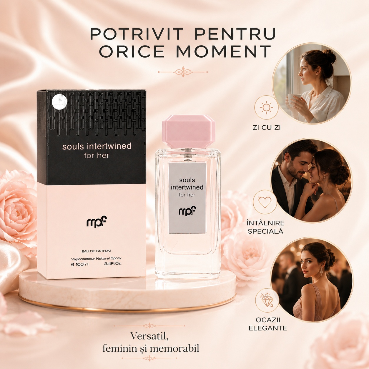 My Perfumes Souls Interwinded For Her potrivit pentru zi cu zi, întâlniri speciale și ocazii elegante