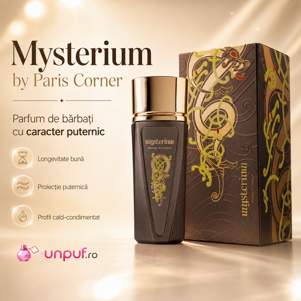 Mysterium Paris Corner parfum unisex cu caracter puternic longevitate bună și proiecție puternică