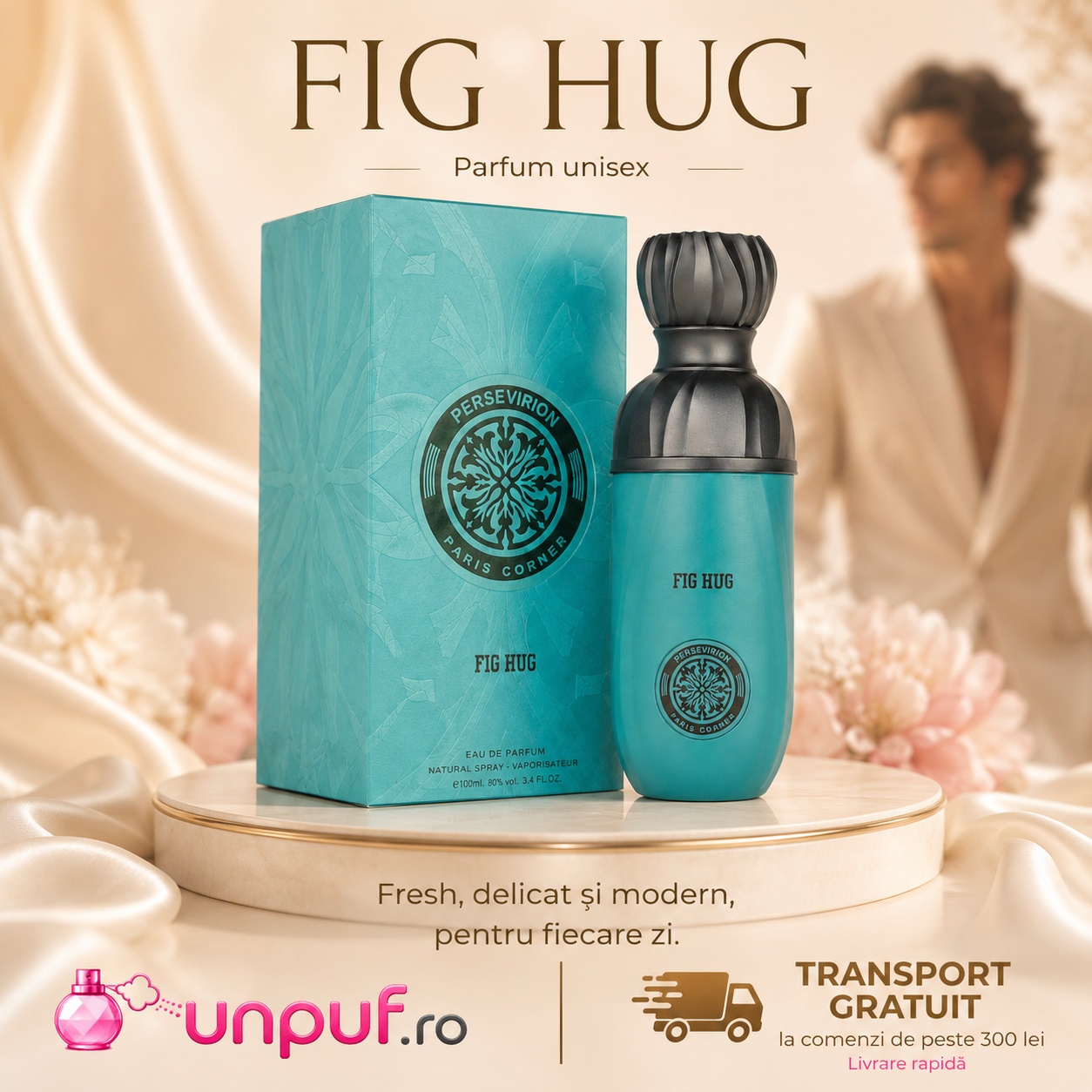 Parfum Paris Corner Perseviron Fig Hug Eau de Parfum 100ml, aromă fresh, delicată și modernă