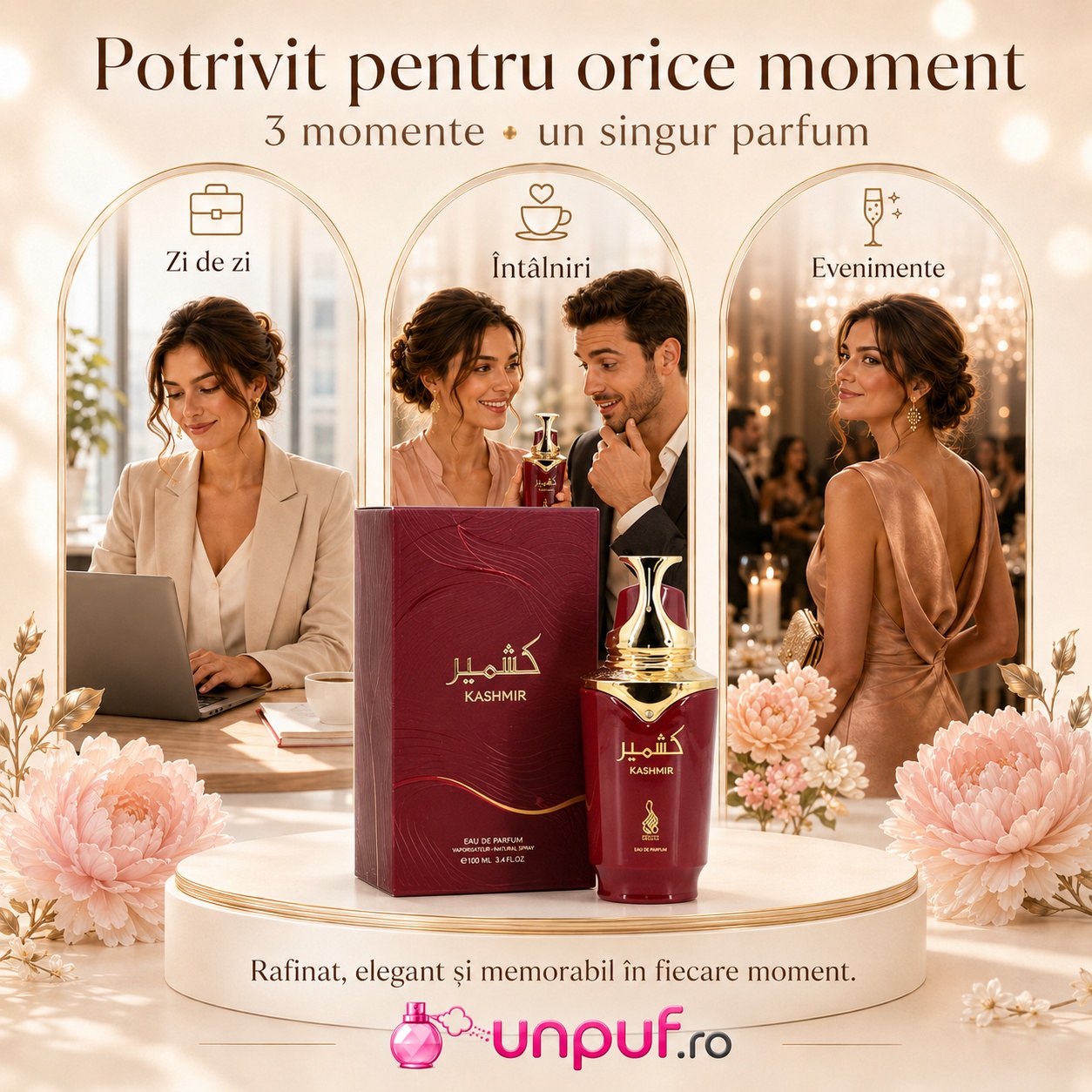 Parfum Kashmir potrivit pentru zi de zi, birou, întâlniri și evenimente elegante