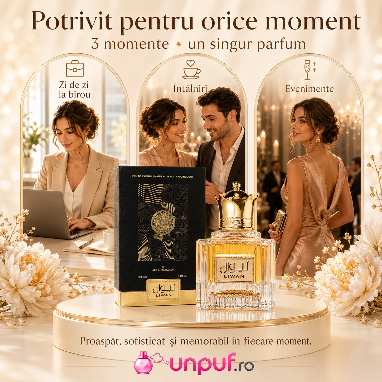 Liwan Ard Al Zaafaran potrivit pentru zi de zi la birou, &icirc;nt&acirc;lniri și evenimente speciale