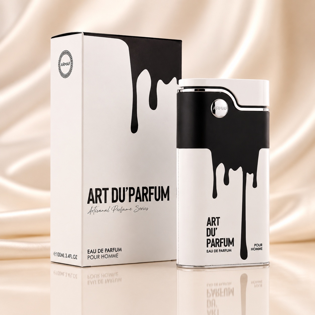 Parfum Arăbesc Armaf Art Du&rsquo;Parfum 100 ml cu flacon alb-negru și cutie premium pentru bărbat