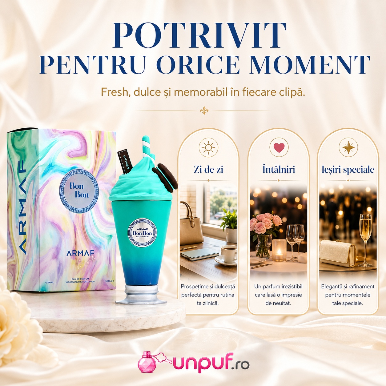 Armaf Bon Bon potrivit pentru orice moment zi de zi &icirc;nt&acirc;lniri și ieșiri speciale